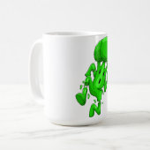 Funny Broccoli Cartoon Kaffeetasse (Vorderseite Links)