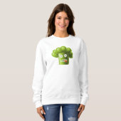 Funny Broccoli Crazy Pflanze Vegan Vegetarier Sweatshirt (Vorne ganz)