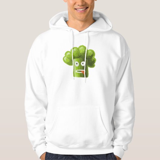 Funny Broccoli Crazy Vegan Vegetarian Hoodie (Vorderseite)