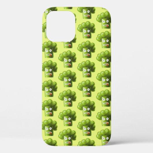 Funny Broccoli Green Cartoon Muster Vegetarier Case-Mate iPhone Hülle (Rückseite)