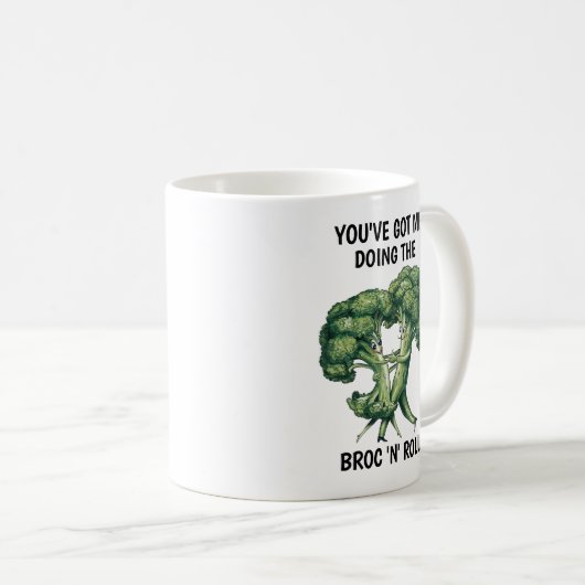 Funny Broccoli Kaffeetasse (VorderseiteRechts)