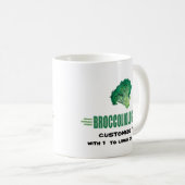 Funny Broccoli Kaffeetasse (VorderseiteRechts)