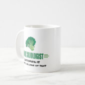 Funny Broccoli Kaffeetasse (Vorderseite Links)