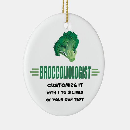 Funny Broccoli Keramik Ornament (Rechts)