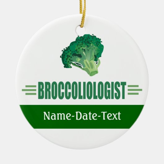Funny Broccoli Keramik Ornament (Vorne)