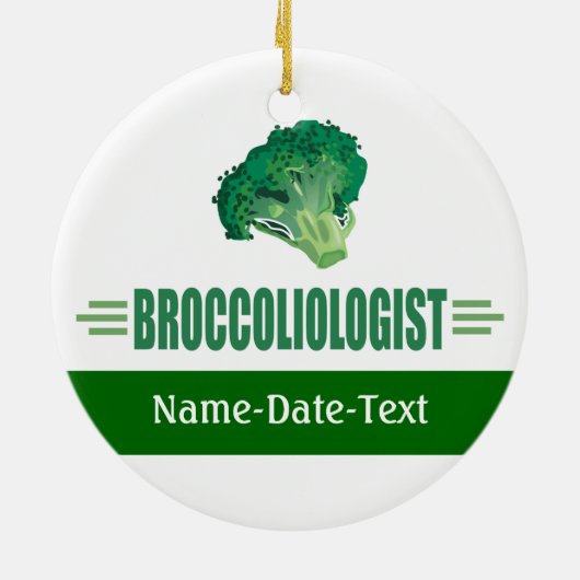 Funny Broccoli Keramik Ornament (Hinten)