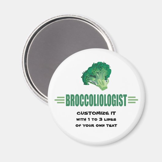 Funny Broccoli Magnet (Vorderseite/Rückseite)