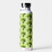 Funny Broccoli Muster Grün Vegan Vegetarier Trinkflasche (Rechts)
