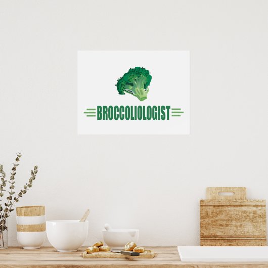 Funny Broccoli Poster (Küche)