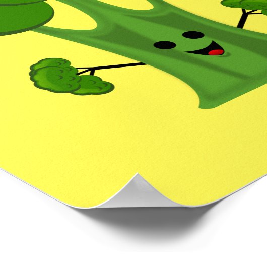 Funny Broccoli Poster (Ecke)