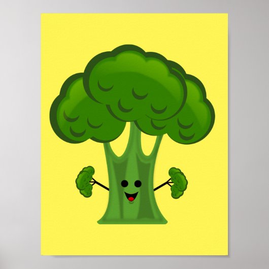 Funny Broccoli Poster (Vorne)