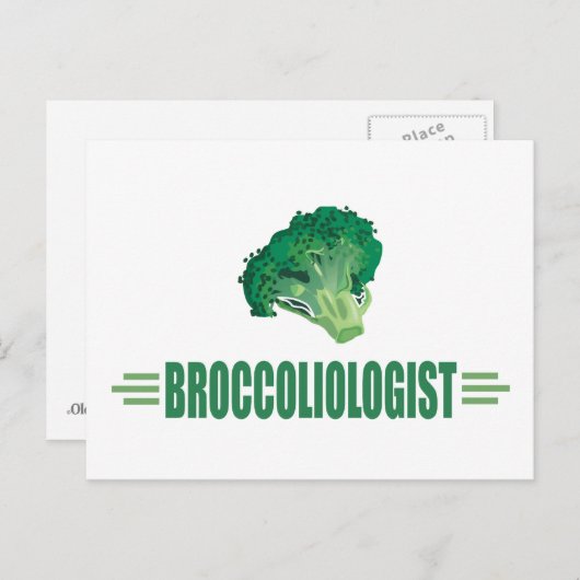 Funny Broccoli Postkarte (Vorne/Hinten)