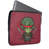 Funny Broccoli Samurai Warrior Japanese Art Illust Laptopschutzhülle (Vorne Rechts)