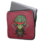 Funny Broccoli Samurai Warrior Japanese Art Illust Laptopschutzhülle (Vorderseite Links)