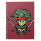 Funny Broccoli Samurai Warrior Japanese Art Illust Notizblock (Vorderseite)