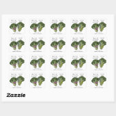Funny Broccoli Talk Quadratischer Aufkleber (Blatt)