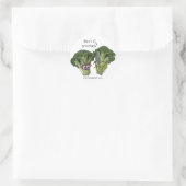 Funny Broccoli Talk Runder Aufkleber (Tasche)