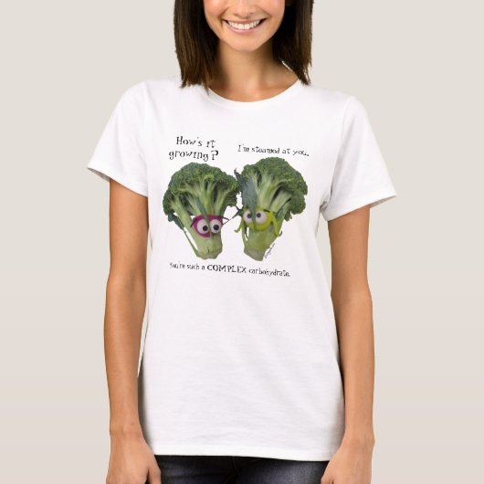 Funny Broccoli Talk T-Shirt (Vorderseite)