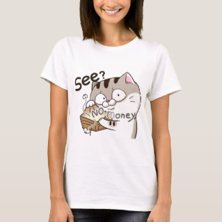 Funny Broke Cat Meme Cartoon T - Shirt
