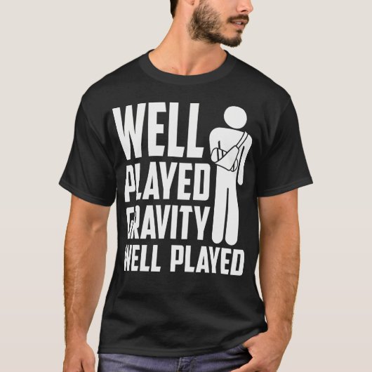 Funny Broken Arm Design Männer Frauen Kinder Elbow T-Shirt (Vorderseite)