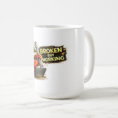 Funny Broken But Working Retro PC Computer Geek T- Kaffeetasse (VorderseiteRechts)