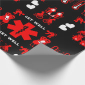 Funny Broken Leg Get Wel Geschenkpapier (Ecke)