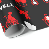 Funny Broken Leg Get Wel Geschenkpapier (Rolleneckpunkt)