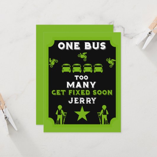 Funny Broken Leg wird gut Karte (Vorderseite/Rückseite Beispiel)