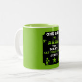 Funny Broken Leg wird gut Zweifarbige Tasse (Vorderseite Links)