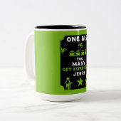 Funny Broken Leg wird gut Zweifarbige Tasse (Vorderseite Links)