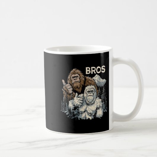 Funny Bros Bigfoot und Yeti Brothers Sasquatch Awe Kaffeetasse (Rechts)