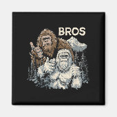 Funny Bros Bigfoot und Yeti Brothers Sasquatch Awe Magnet (Vorne)