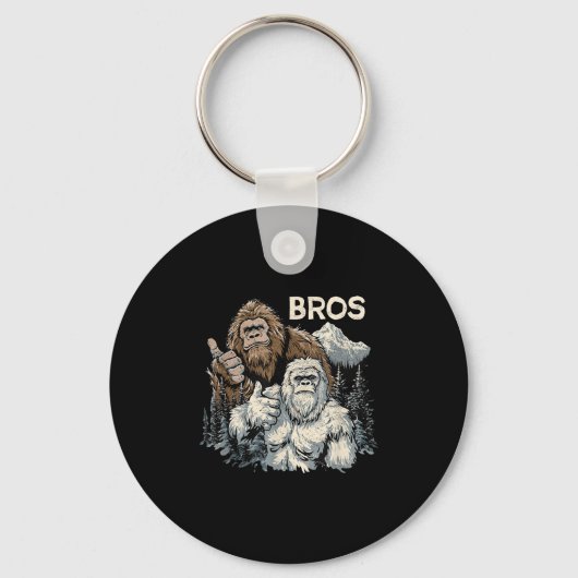 Funny Bros Bigfoot und Yeti Brothers Sasquatch Awe Schlüsselanhänger (Vorderseite)
