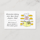 Funny Brot Baker Cartoon Bäckerei Visitenkarte (Vorderseite)