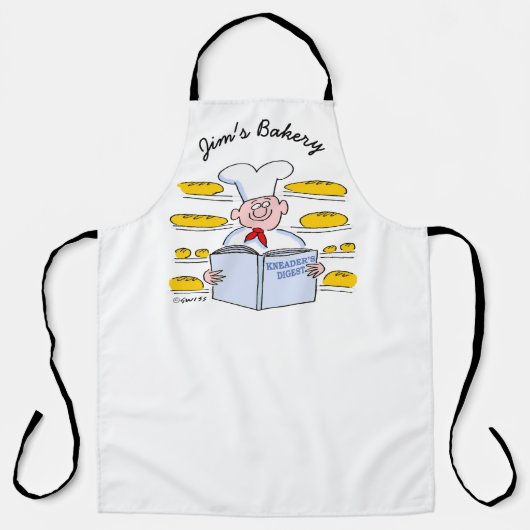 Funny Brot Baker Cartoon Schürze (Vorderseite)