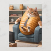 Funny Brot Loaf Katze Postkarte (Vorderseite)