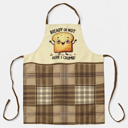 Funny Brot Pun Wortart Küche Spaß Schürze (Vorderseite)