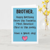 Funny Brother Birthday Card Karte (Gelbe Blume)