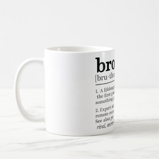 Funny Brother Definition Kaffeetasse (Links)