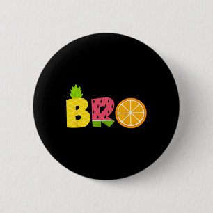 Funny Brother Fruitarian Lover Summer Boys Frucht Button
