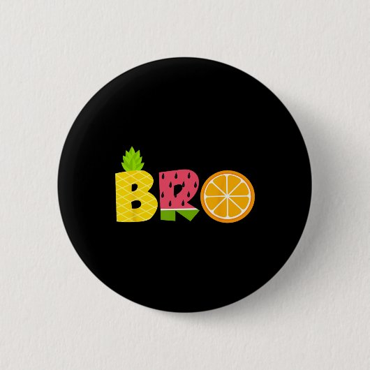Funny Brother Fruitarian Lover Summer Boys Frucht Button (Vorderseite)