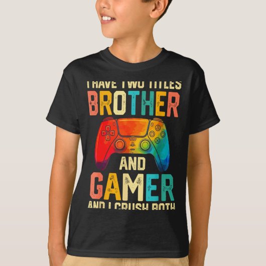 Funny Brother Gamer Graphic Tee Men Boys Teens Vid (Vorderseite)