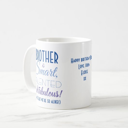 Funny Brother Kaffeetasse (Vorderseite Links)