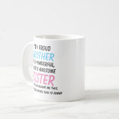 Funny Brother Tasse, Bruder Geschenk von Schwester Kaffeetasse (Vorderseite Links)