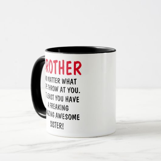 Funny Brother Tasse, Geschenk für Bruder, Tasse (Vorderseite Links)