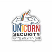Funny Brother Unicorn Security Dont Mess With My S Aufkleber (Vorderseite)