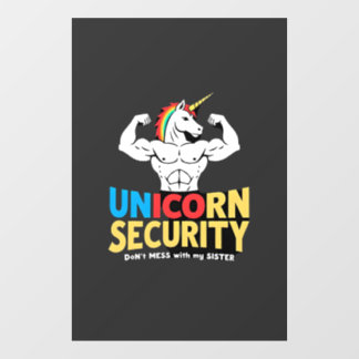 Funny Brother Unicorn Security Dont Mess With My S Fensteraufkleber