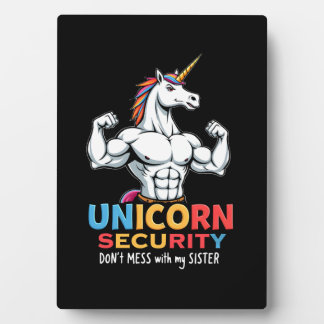 Funny Brother Unicorn Security Dont Mess With My S Fotoplatte
