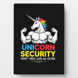 Funny Brother Unicorn Security Dont Mess With My S Fotoplatte