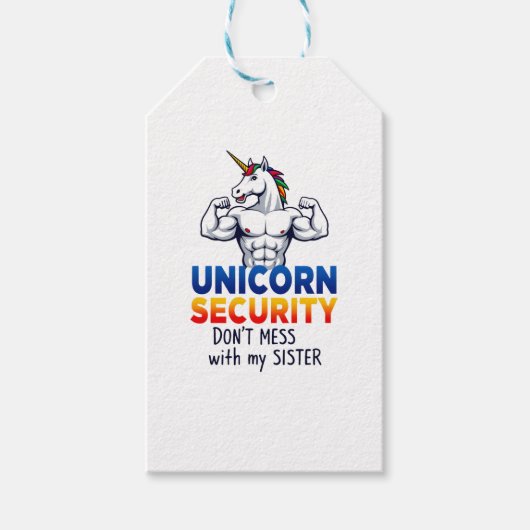 Funny Brother Unicorn Security Dont Mess With My S Geschenkanhänger (Vorderseite)